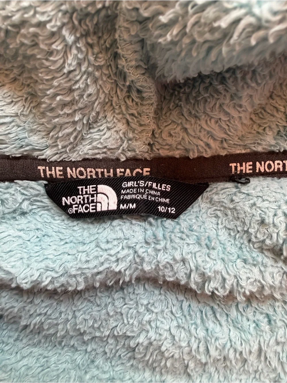 The North Face Teal Hooded Puffer Jacket with Black Shoulder Accents